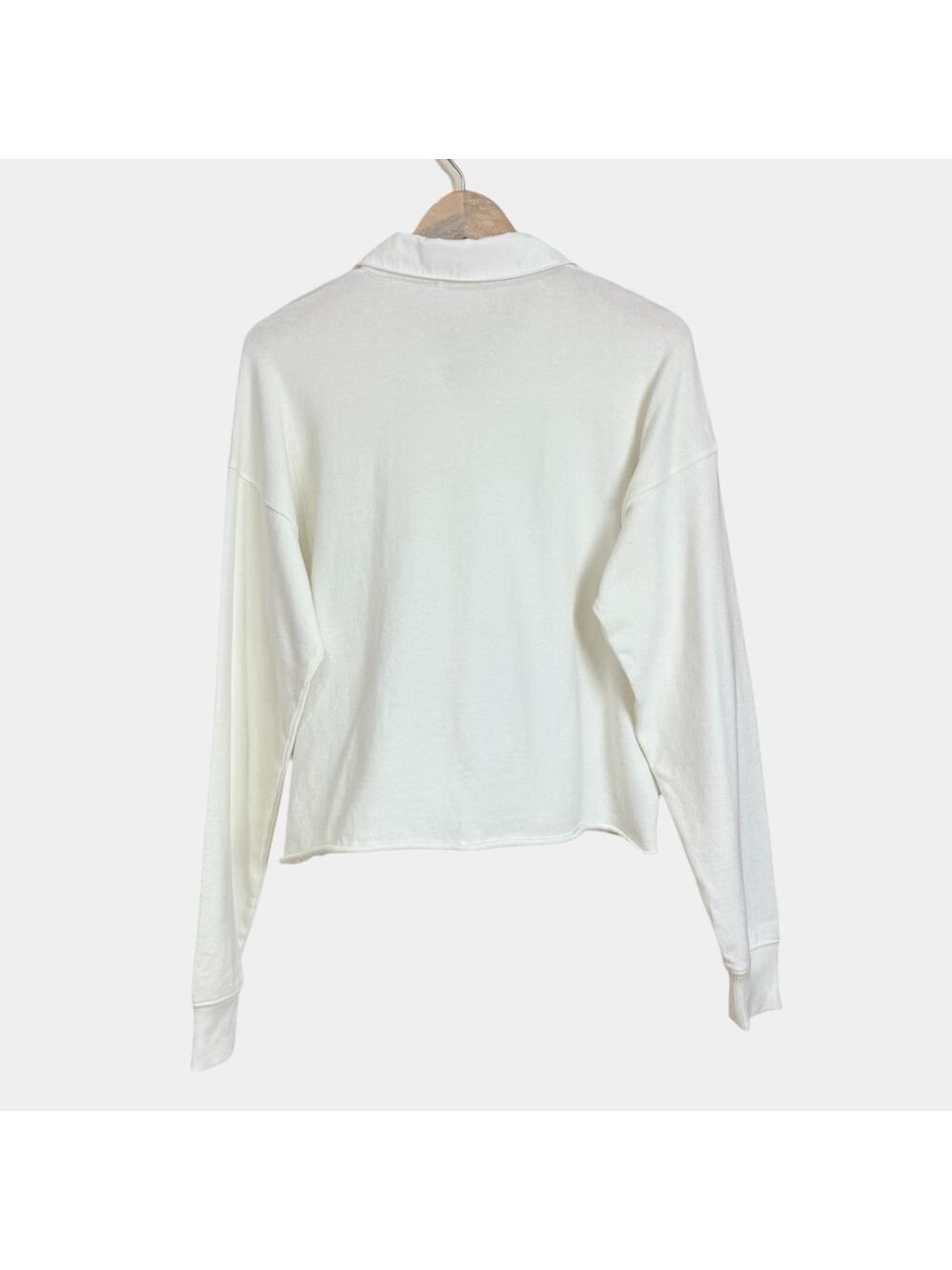 Aerie Collared Sweatshirt White Longsleeves, Casual Top, Sz XS - Picture 11 of 16